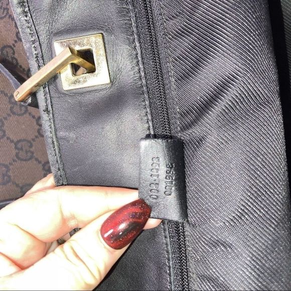 Gucci LARGE Dark Brown Monogram Canvas Tote Bag AUTHENTIC - Picture 5 of 16